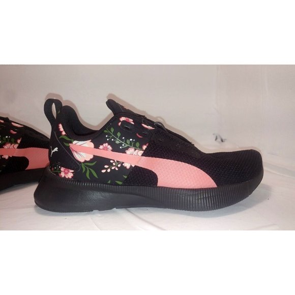 Puma 195390-01 Black And Pink Floral Pattern Sz 5C No Laces - Picture 1 of 11